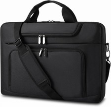 Laptop Bag 17-17.3 inch for Men Women with Shoulder Strap, Black, Lightweight, W