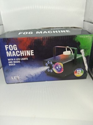Fog Smoke Machine w/Disco Ball Lights 600W RGB LED Effects Wired Wireless Remote