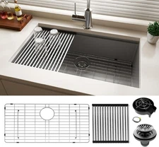 Undermount Kitchen Sink Stainless Steel Single Basin Anti-Condensation Coating