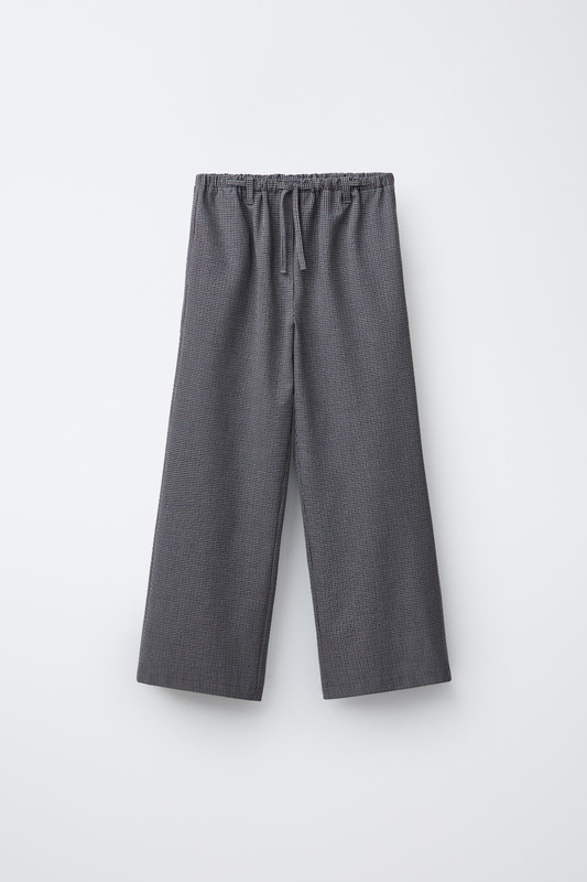 NWT Zara Girl's Plaid Drawstring Dress Pants Size 11-12 148cm