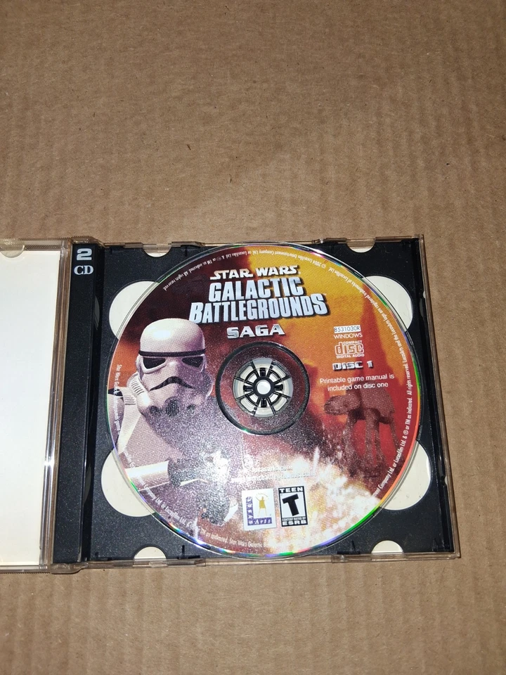 Star Wars Galactic Battlegrounds Saga PC Juego de 2 Discos LucasArts 2002 Completo En Caja Original Foto 3 de 4