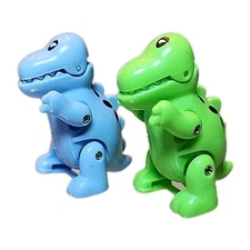 Spritz Wind-Up Walking T-Rex Dinosaurs Blue & Green