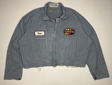 Vintage HBT Cropped Workwear Detroit Toyota Patch Work Jacket Made in USA | 48