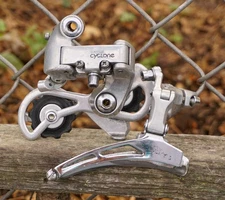 Suntour Cyclone Derailleur Front Rear Set 6 Speed Touring Friction Vintage Bike