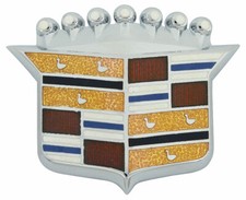 RestoParts Hood Crest Emblem For 1967-1968 Cadillac DeVille and Fleetwood