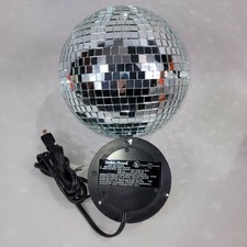 Radio Shack Vintage Disco Ball 7" Mirrored Motorized Hanging Mirror DJ Bar