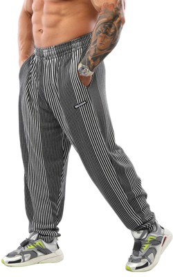 BGSM Sportbroeken Trainingsbroek Sweatpants Bodybuilding gestreept 1355-PNT  | eBay
