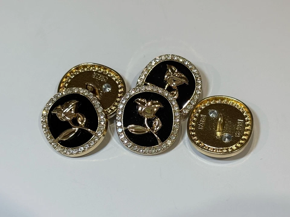 Knöpfe Set 5 Stück Chanel CC Knopf Ø 23 mm Metall Dior Versace Prada D&G Miu Miu - Bild 2 von 4