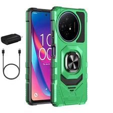 For TCL 50 XL 5G Case Shockproof Magnet Ring Stand Phone Cover + Fast Charger