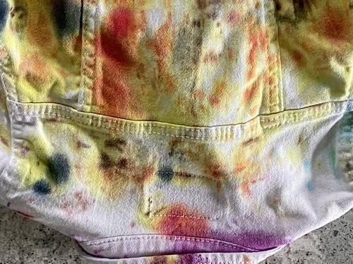 Levi's jean denim jacket kids girls Boy Unisex tie dye 5 6 - Picture 13 of 13