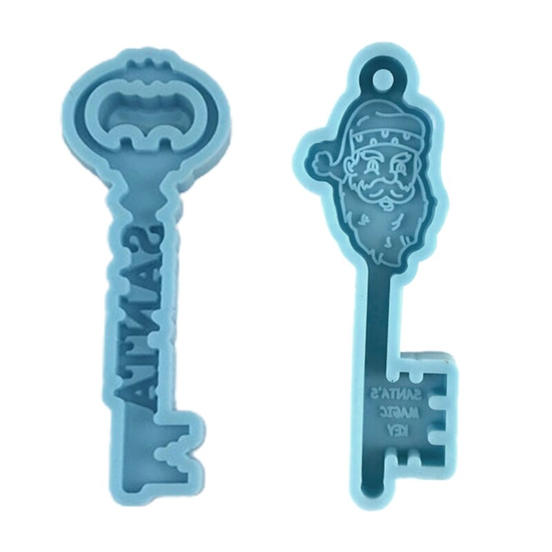 DIY Shiny Glossy Santa Keychain Mold Resin Epoxy Jewelry