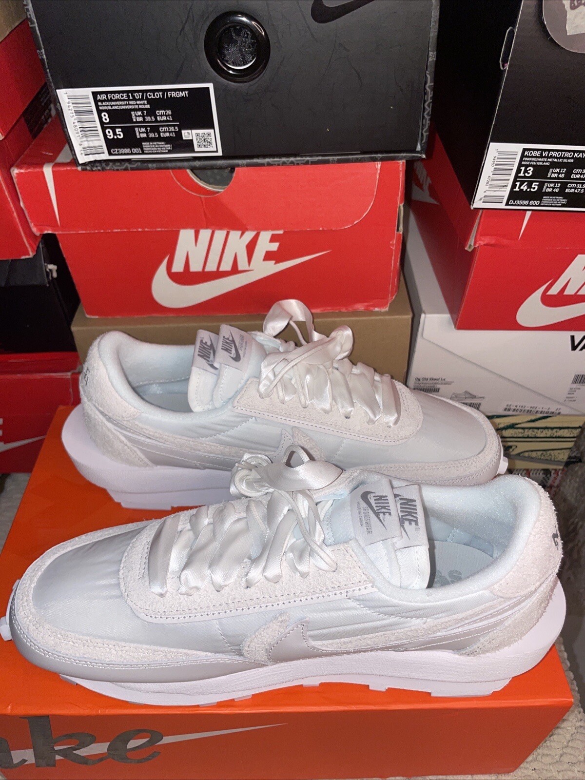 SACAI X NIKE Taglia UK 8 Nike LDWaffle x Sacai nylon bianco 2020
