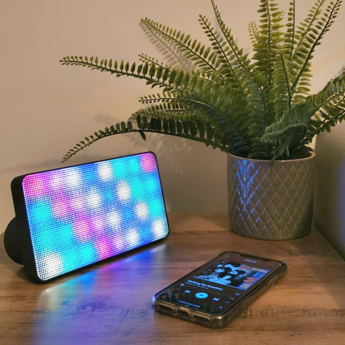 portable led party speaker sharper image