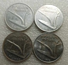 4 MONETE SPIGA 10 LIRE VARI ANNI 1951-1975-1982-1992