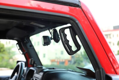 Jimen for JK Grab Handles, 2PCS Front Grip Handle Metal Grab Bars Compatible with