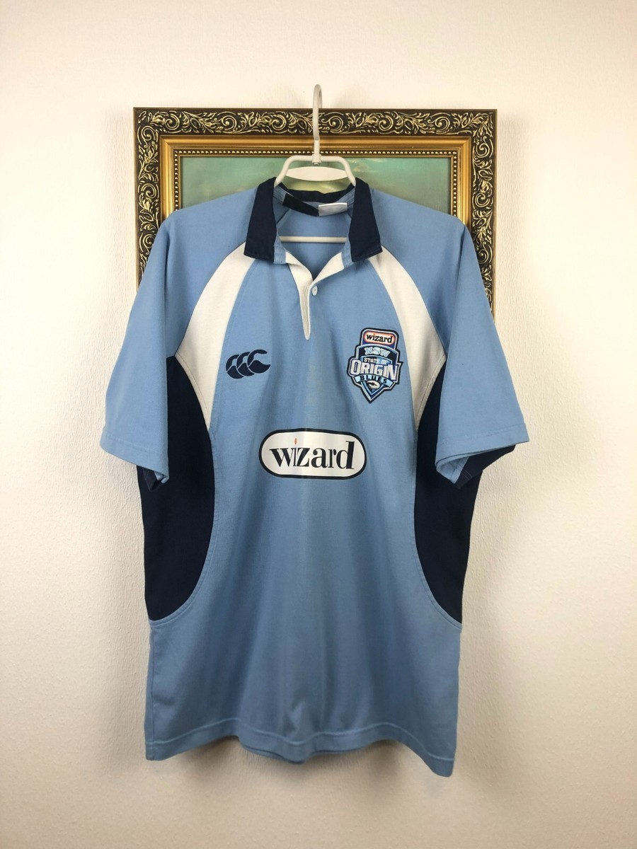 Vintage NSW Blues Rugby Jersey Blue NRL NSWRL Shirt Rare