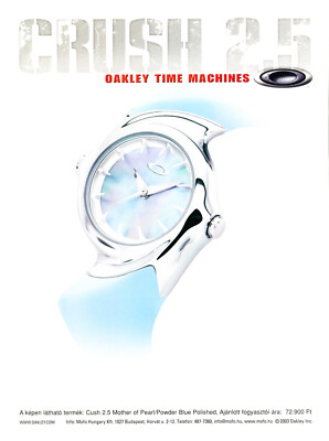 OAKLEY WATCH MAGAZINE promo ad #02 ''NOT A WATCH'' FOREIGN 2003