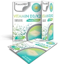 PatchMD Vitamin D3 / K2 - Patch 30- Topical Patches - PatchMD New Formula ! 