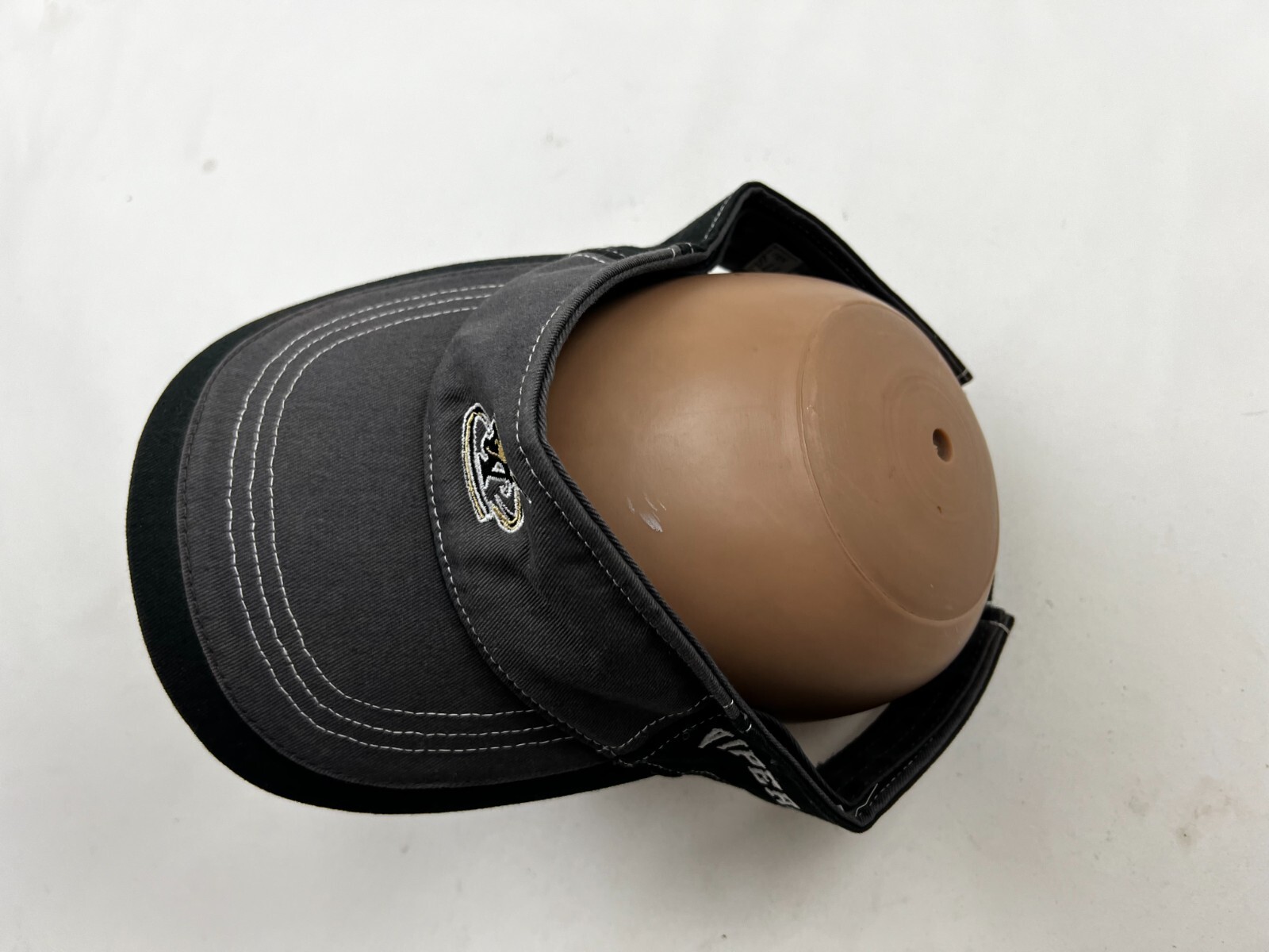 Vipers Visor Hat Cap Strapback Gray Black Adjusta… - image 4