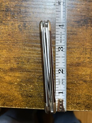 RARE VINTAGE 1940-64 CASE XX STOCKMAN KNIFE 6347 HP w/Bone Scales