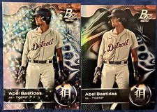2023 Bowman Platinum Abel Bastidas Ice Foil Parallel + Base #TOP-60 Tigers