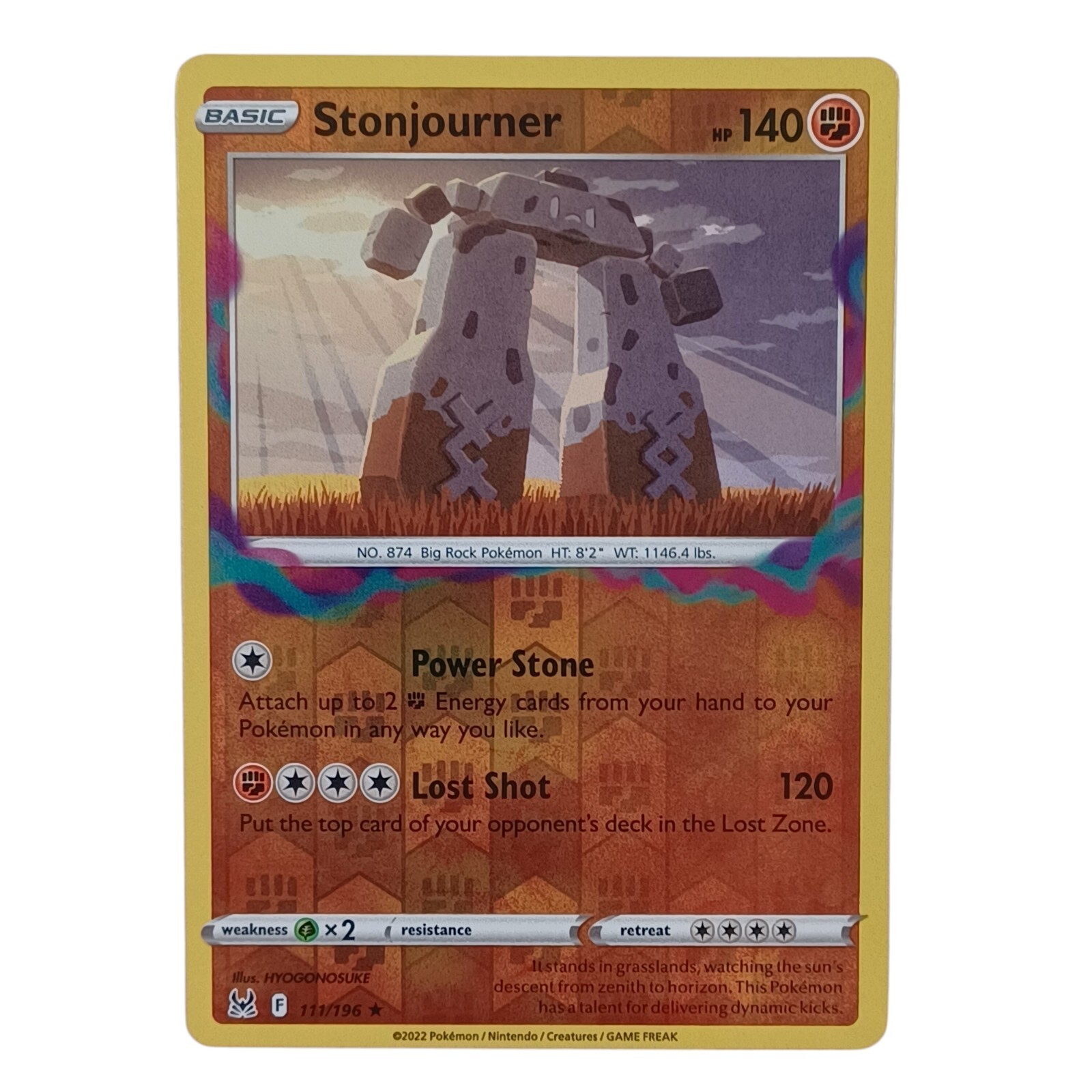 Stonjourner 111/196 Rare Reverse Holo Lost Origin Pokemon TCG NM