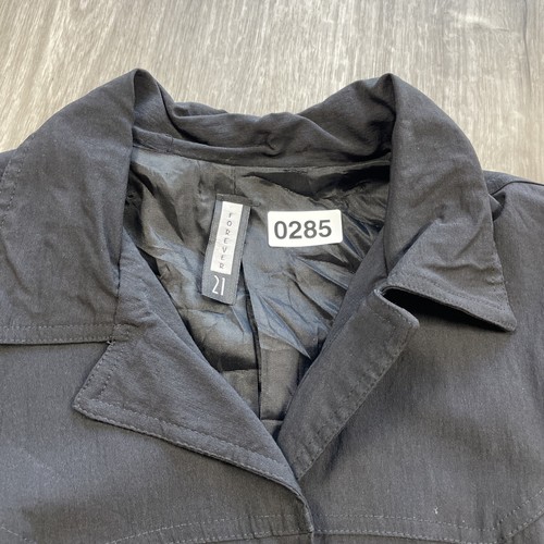 Chaqueta negra extra pequeña para mujer Forever 21 clásico pecho individual - Imagen 9 de 12