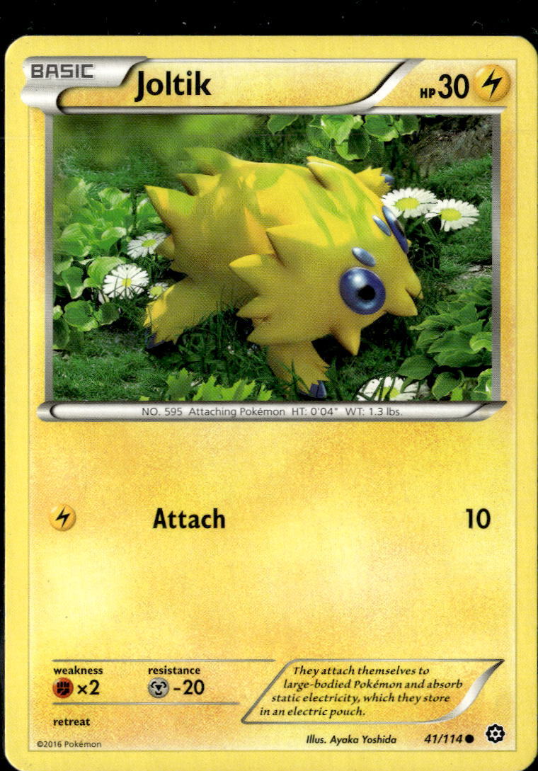 Pokemon Joltik 41/114 Steam Siege Non Holo Common  2 Card Lot LP