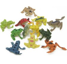 12 Pcs Plastic Frogs Frog Toy Set
