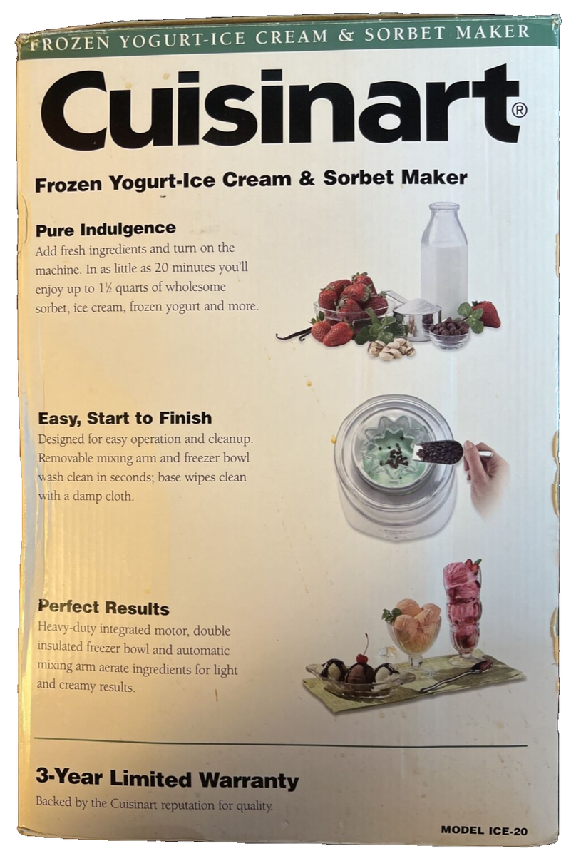 Cuisinart (ICE-20) Automatic 1.5 Quart ICE CREAM & YOGURT & SORBET