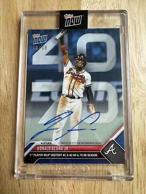 2023 Topps Now Ronald Acuna Jr. 40/70 927 BLUE Auto Autograph /49