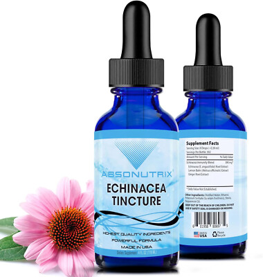 Absonutrix Echinacea Tincture Advanced Formula 390 mg, 4 Oz Liquid, 302 Serving