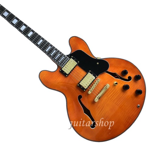 1996 Gibson Custom Shop YCS Style F Honey Burst Semi Hollow Les