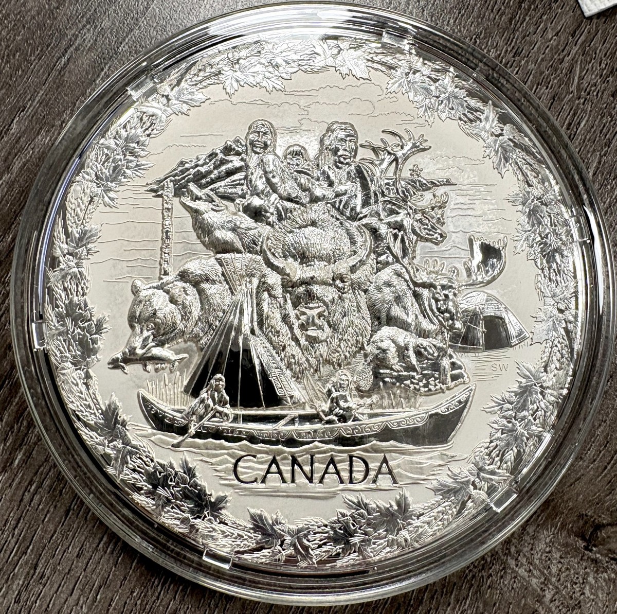 銀の盃　silver 新品 2007 Canada $250 Olympic Games Early Canada 1 Kilo .9999 Silver