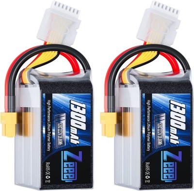 6S Lipo Battery 1300mAh 22.2V 120C with XT60 Plug RC Graphene Battery for FPV