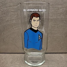 1976 Star Trek Doctor Pepper Glass Dr. Leonard McCoy Collector Series - REF D