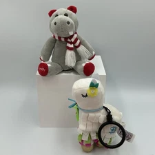 2 Scentsy Buddy Plush Clips Paulita Llama Piñata & Holly Hippo 7” Retired