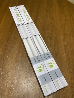 Feit F17T8/CW 17w 24'' Linear Fluorescent Lamp Bulb 4100K Cool White LOT OF 2