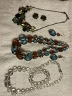 Lot Of 3 Vintage Costume Jewelry 2 Piece Sets With Earrings Necklace Bracelet