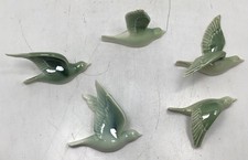 Viveterra Ceramic Birds Wall Art Set Of 5 - G...