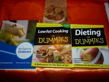 4 PACK DIETING LOWFAT COOKING BOOKS SALE For Dummies Navigating Diabetes Book