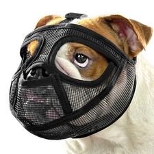 Short Snout Dog Muzzle French Bulldog Full Pant Design Prevent Eating Biting