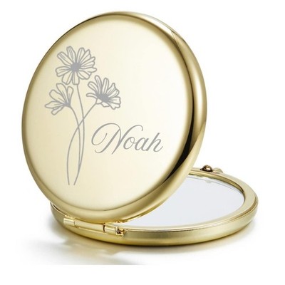 April Smile Maker   Daisy Birth Flower Mirror with Floral Vibe for Your Handbag