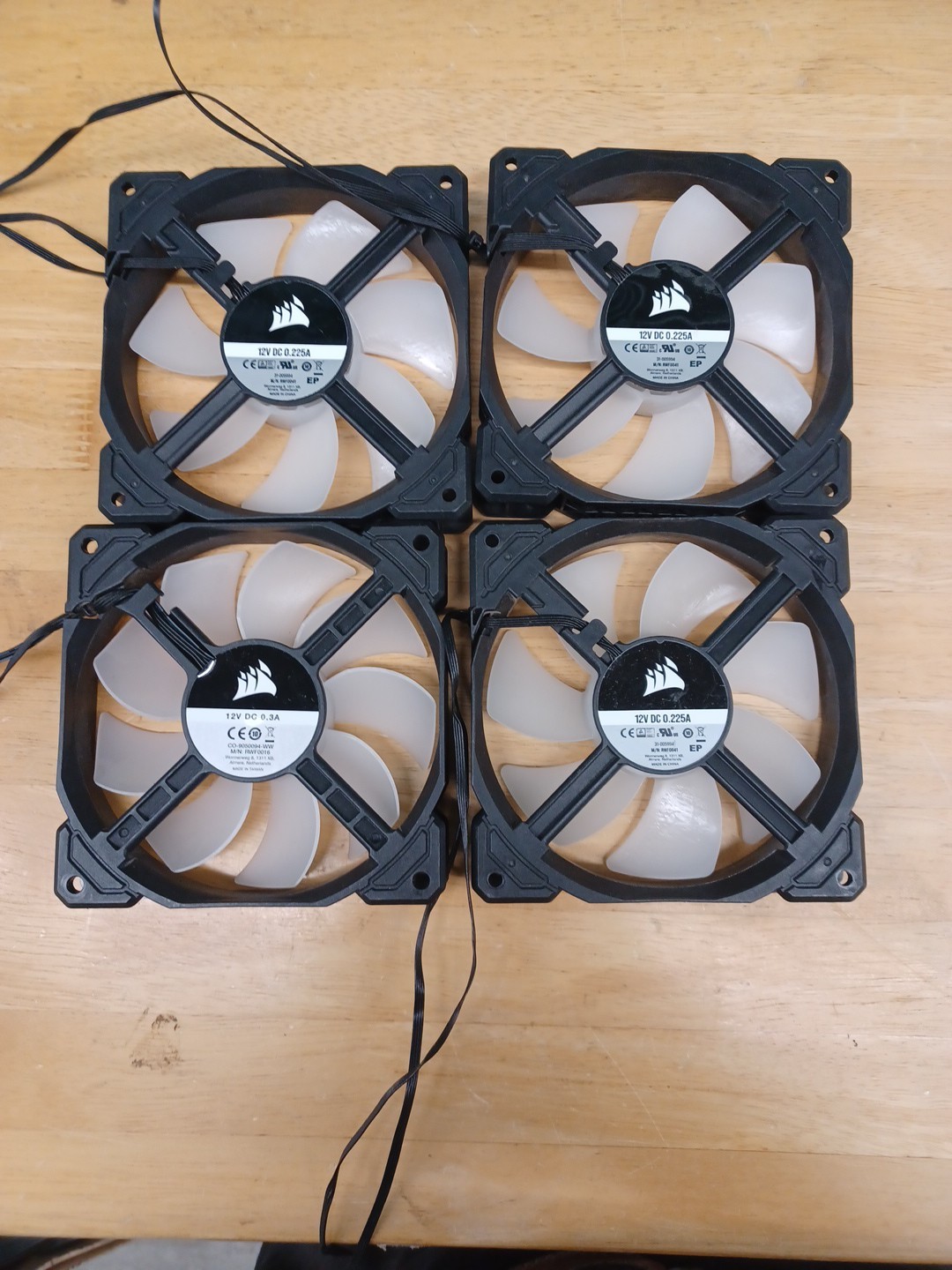 4 Rgb fans new Corsair 120mm Case Fan 12V DC , 4 -Pin.fans 7 blades | eBay