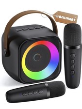 Portable Bluetooth Karaoke Speaker with 2 Wireless Microphones