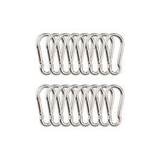 1.97 inch 304 Stainless Steel Carabiner, 16 Pcs M5 Small 16 PCS-M5-304