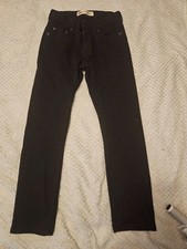 Levi's 502 Regular Taper Black Jeans Youth Boys 12 Reg 26"x27" Stretch Denim