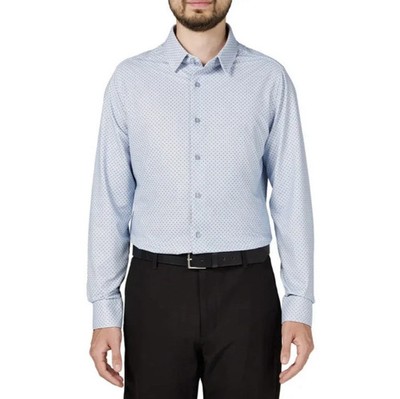 Infinity Men's Dress Shirt Textured New with Tags Blue, Medium
