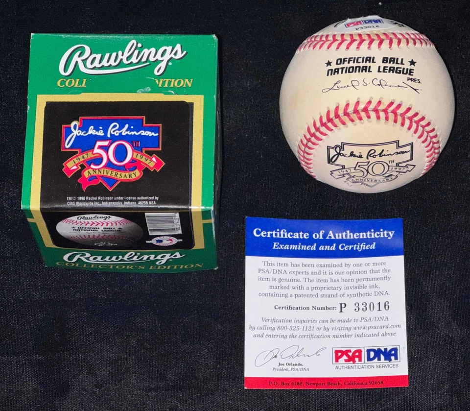 Johnny Podres "1955 World Series MVP" Signed "Jackie Robinson" Baseball Auto PSA - Image 4 of 4