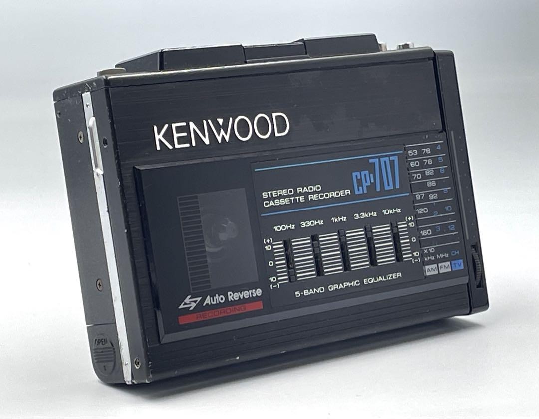 KENWOOD CP-707 カセットプレーヤー Kenwood Cp-707 Portable Radio Cassette Recorder Vintage